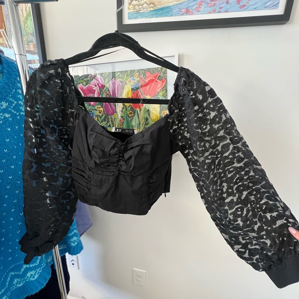 Off the shoulder black top